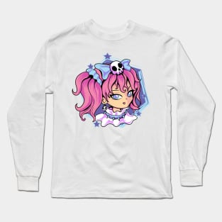 Pastel Goth Anime Girl Long Sleeve T-Shirt